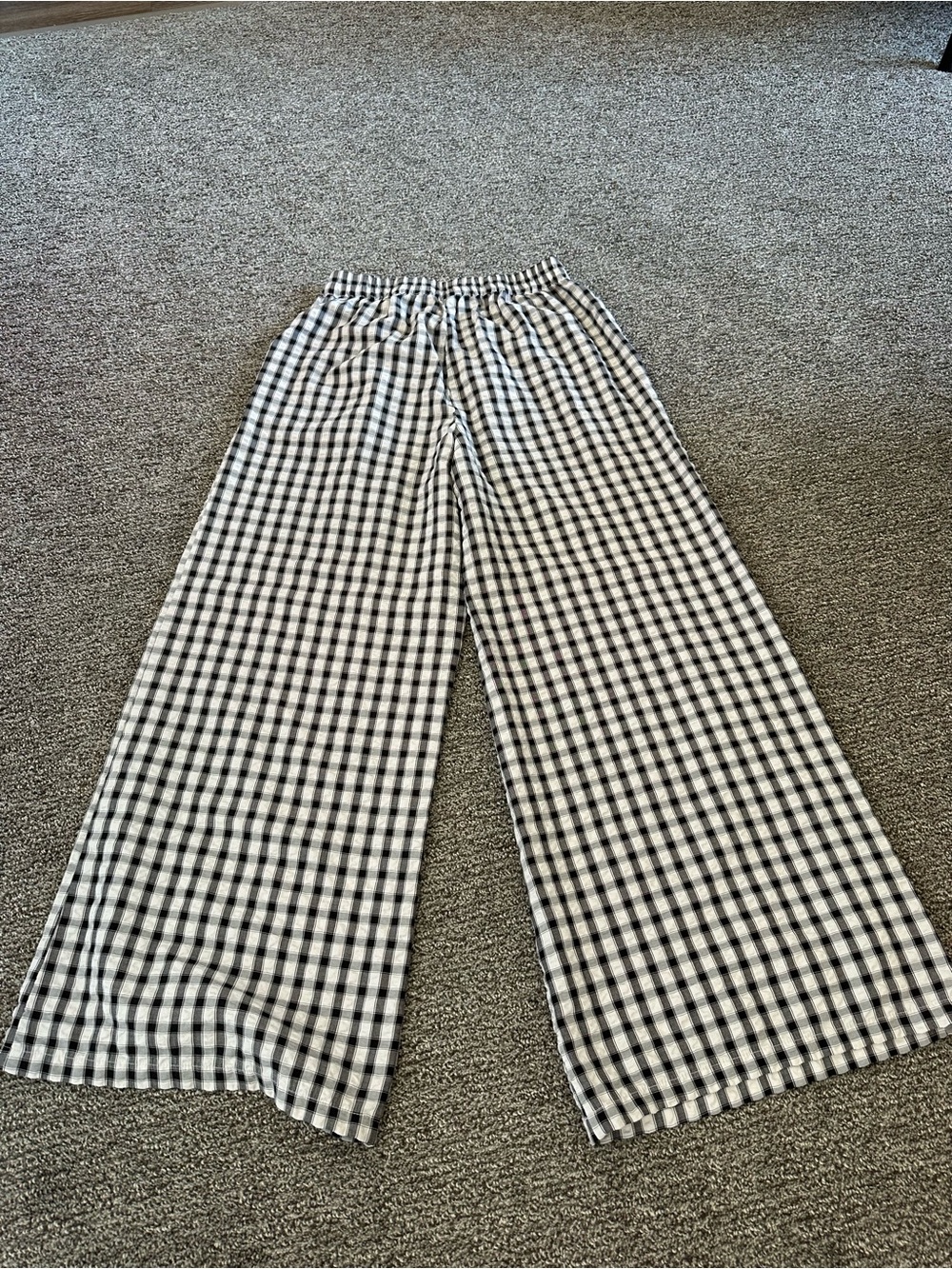 Sincerely Jules Black & White Gingham Wide-Leg Pants - Picture 3 of 3